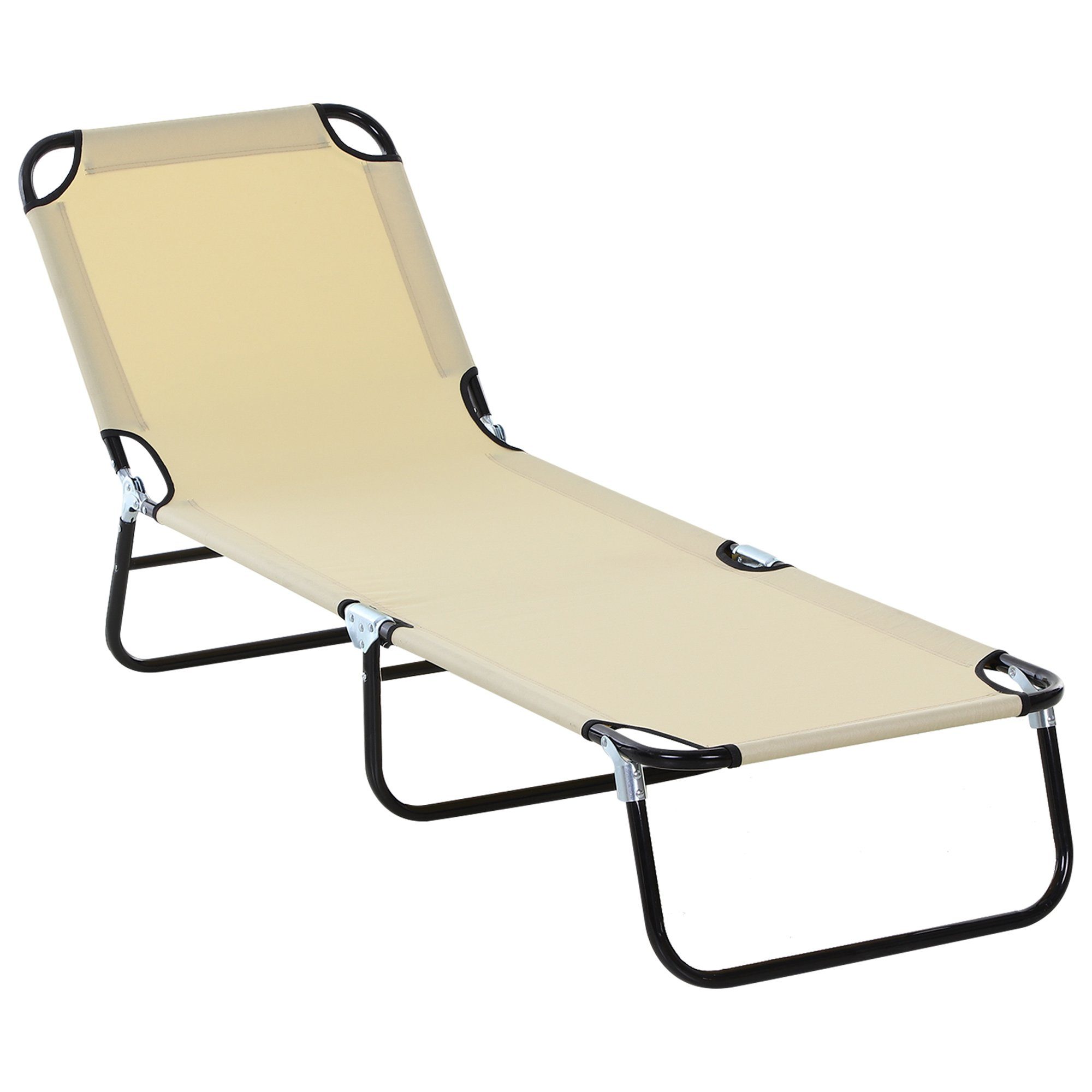 Outsunny Gartenliege Sonnenliege, Balkonliege zusammenklappbar, Campinglieg günstig online kaufen