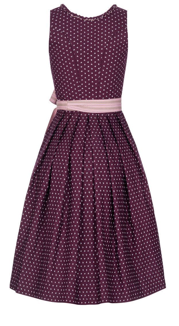 Nübler Dirndl Dirndl midi Thea in Weinrot von Nübler (Dirndl Set midi THEA, 2-tlg., Dirndl Kleid mit Schürze) Moderne Tracht im bayerischen Stil - Trachtenmode Damen