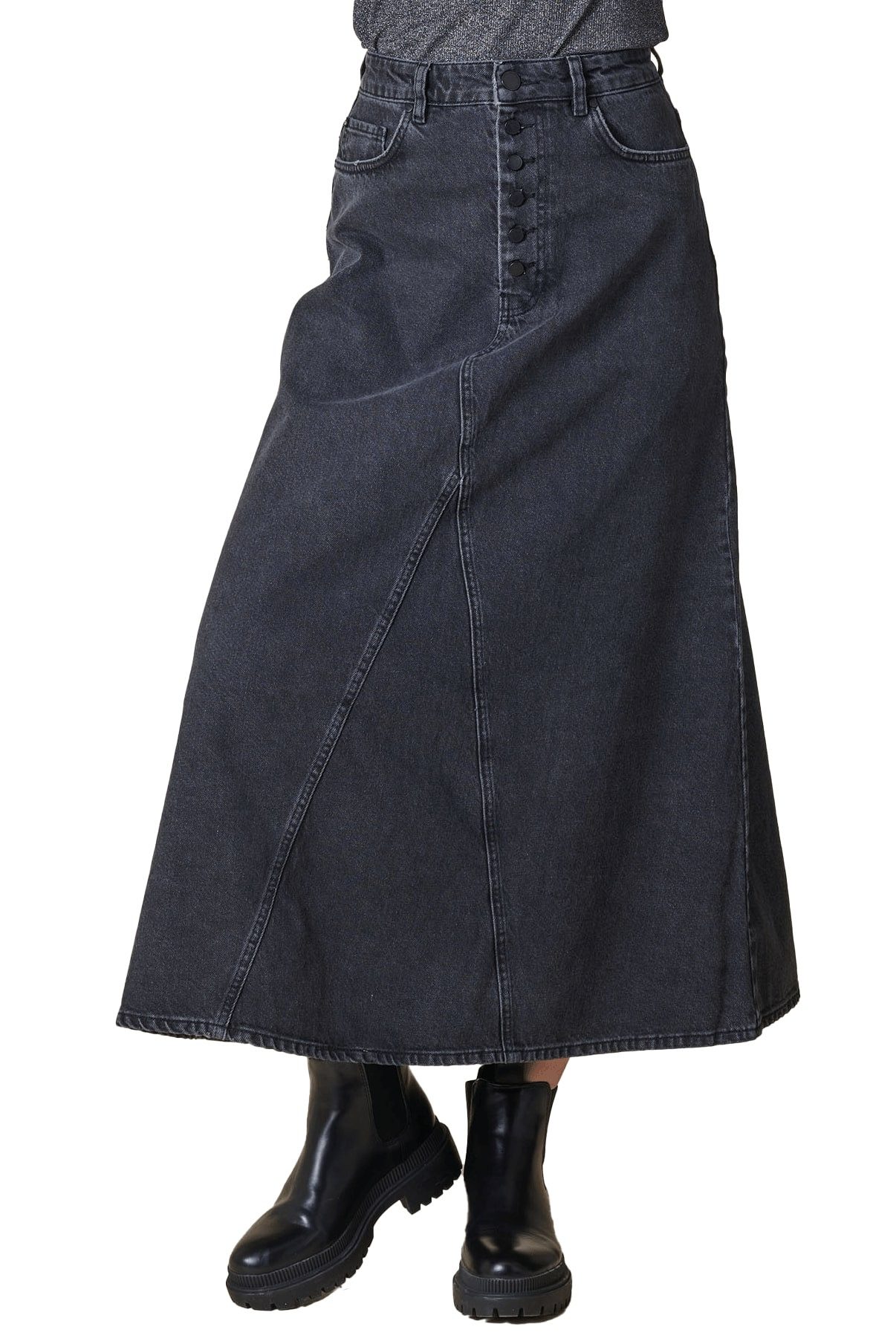 Zhrill Sommerrock Jeansrock ZHSKADI Schwarz günstig online kaufen