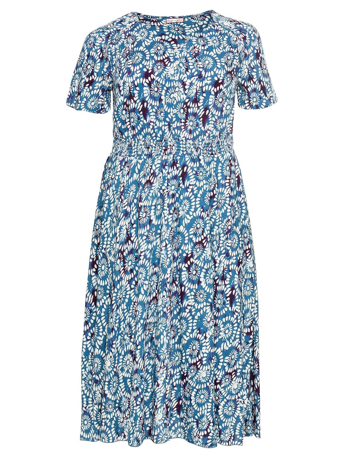 und sheego Alloverdruck Sommerkleid Größen mit Große by Browns Joe Smokbund