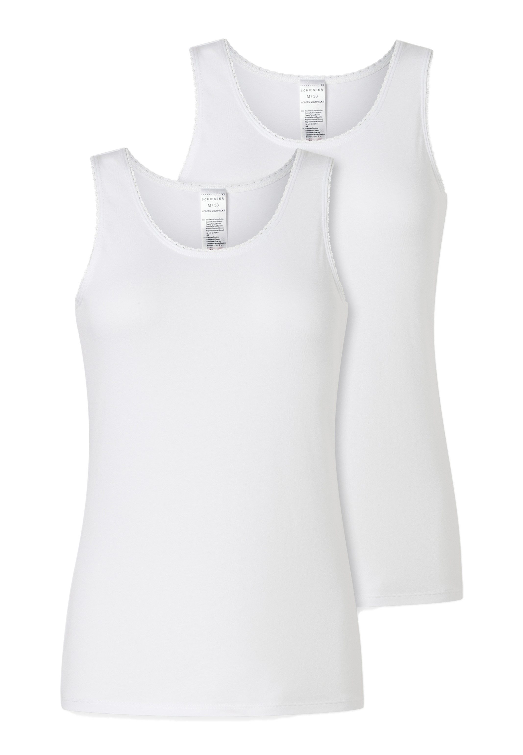 Schiesser Unterhemd 2er Pack 95/5 Modern Cotton (Spar-Set) Unterhemd / Top günstig online kaufen