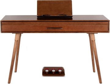 Classic Cantabile Digitalpiano DP-730 mit Echtholz-Furnier Set (Set, inklusive Kopfhörer und Klavierschule), Tisch mit eingebautem Digitalpiano 88 Tasten mit Hammermechanik