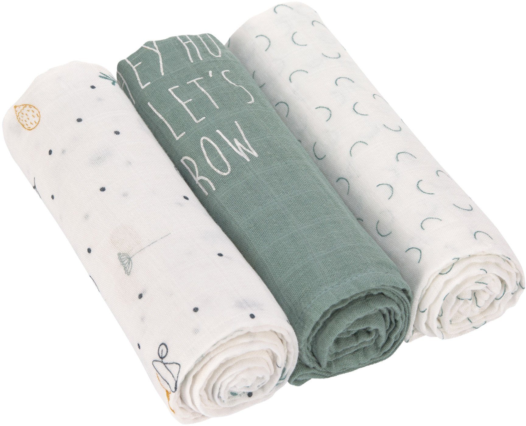 LÄSSIG Stoffwindeln Garden Explorer, Traktor, Mulltuch-Set (Set, 3-St)