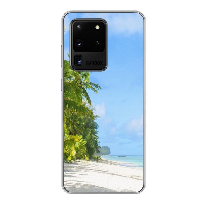 MuchoWow Handyhülle Palme - Tropisch - Insel Phone Case Handyhülle Samsung Galaxy S20 Ultra Silikon Schutzhülle