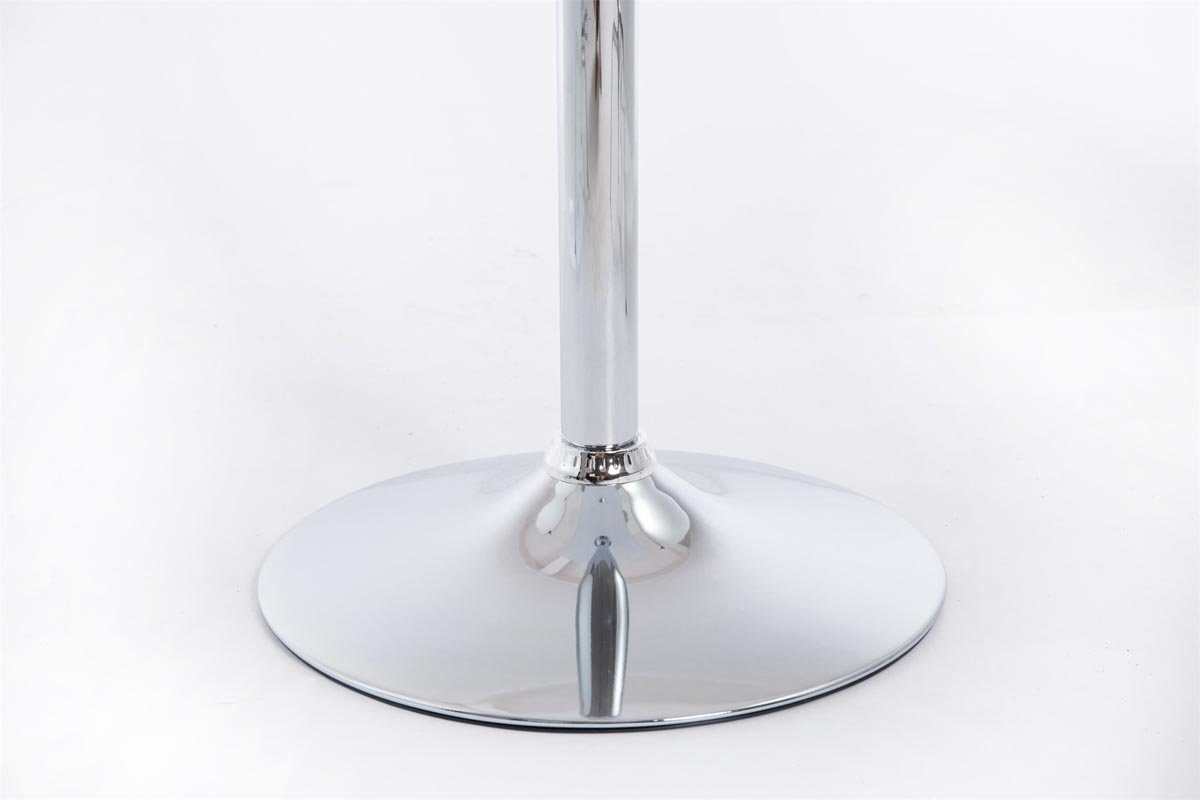 Holz-Tischplatte & weiß CLP Stehtisch Metall-Gestell mit Bartisch eckig,