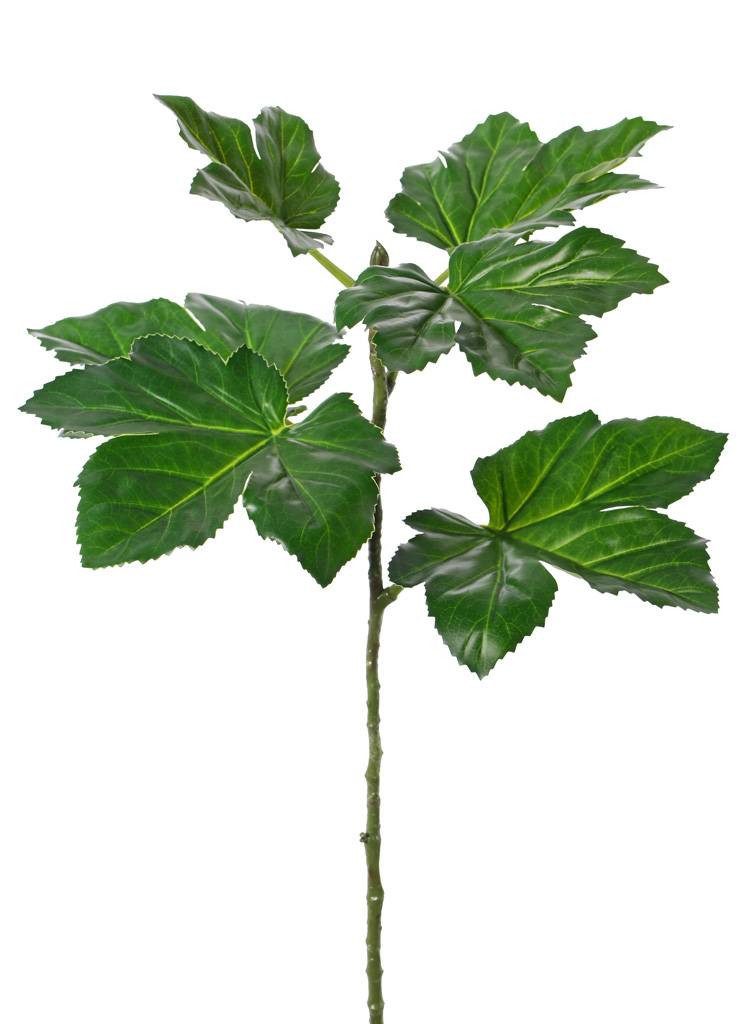 Kunstzweig Deko Zweig Okra Blattzweig Joannis, crossdoor, grün, 95cm Okra, artplants, Höhe 95.0 cm