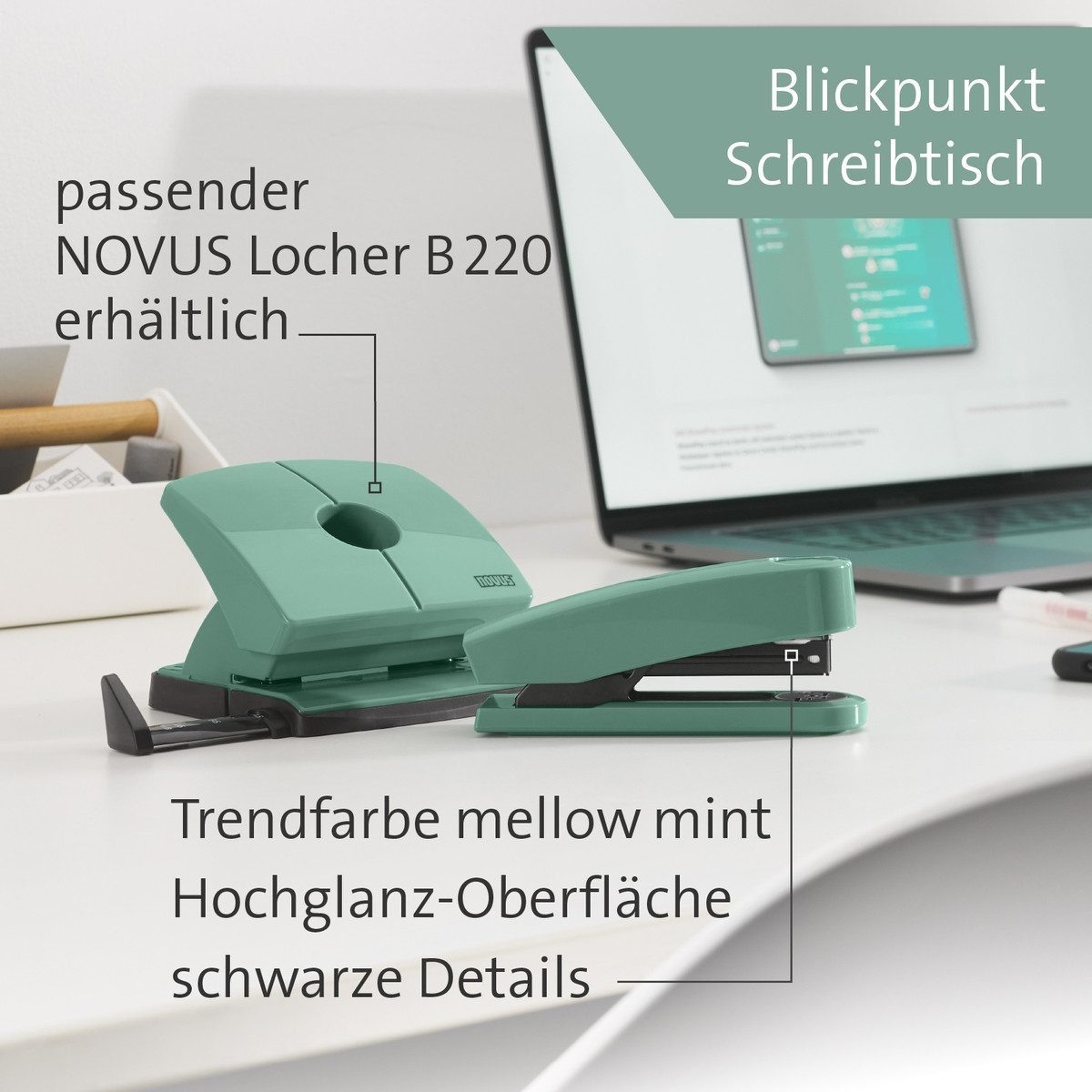 SCHNEIDER NOVUS Heftgerät novus Heftgerät B2 COLOR ID 2.0 mellow mint