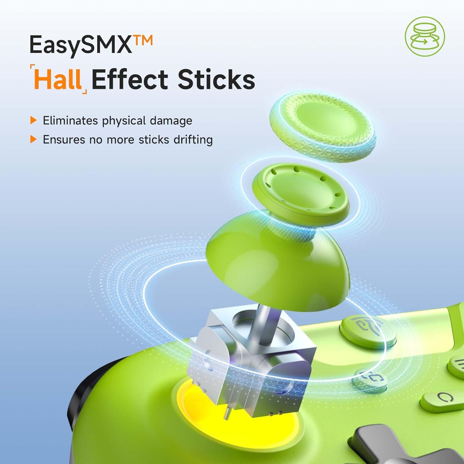 EasySMX X05 Controller PC mit 7 Farbe RGB Licht Hall Triggers Grün PC-Controller