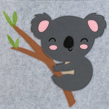 relaxdays Aufbewahrungskorb 3 x Filz Aufbewahrungskorb Koala-Motiv