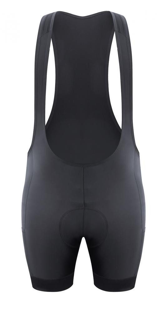 Chiba Fahrradhose CHIBA Hose kurz mit Trägern - kurz, atmungsaktiv, Sitzpolster, schwarz