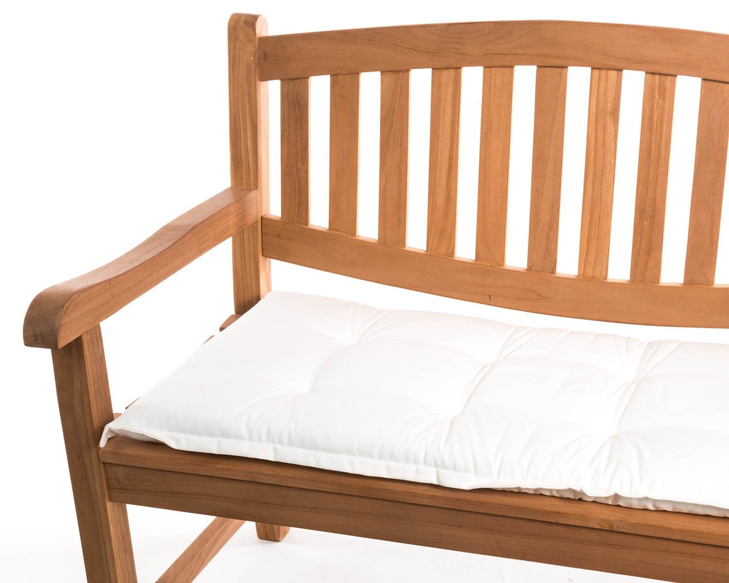 Sun Garden Bankauflage Gartenbank Naxos 150 cm 50104-53 weiß 150x49x6 cm Sun Garden, (1 St)