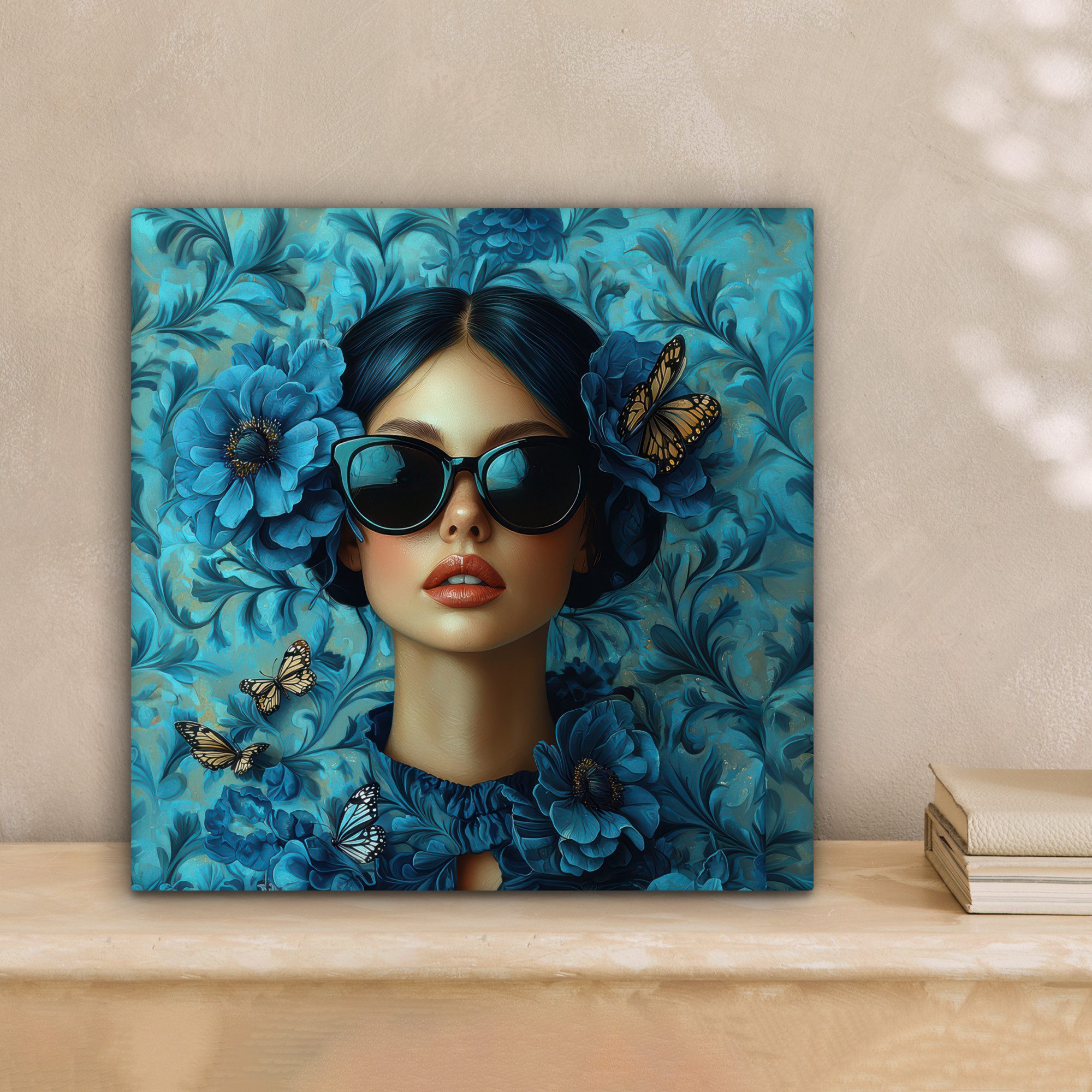OneMillionCanvasses® Leinwandbild Frau - Blumen - günstig online kaufen