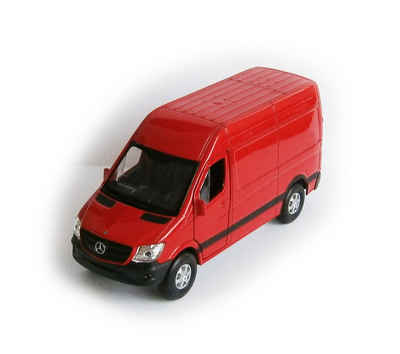 Modellauto MERCEDES BENZ Sprinter Panel Van Modellauto Metall Modell Auto Spielzeugauto 88 (Rot)