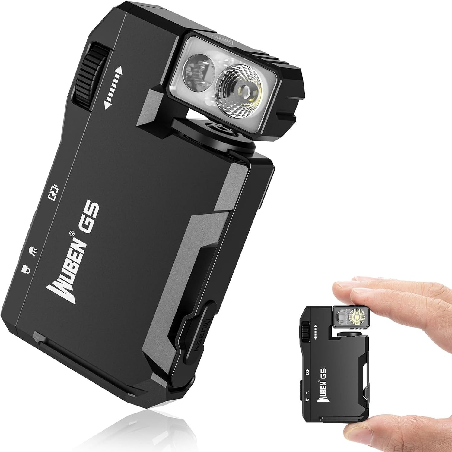 Wuben LED Taschenlampe WUBEN G5 LED-Taschenlampe, 400 Lumen, RGB, aufladbar, wasserdicht von Wuben