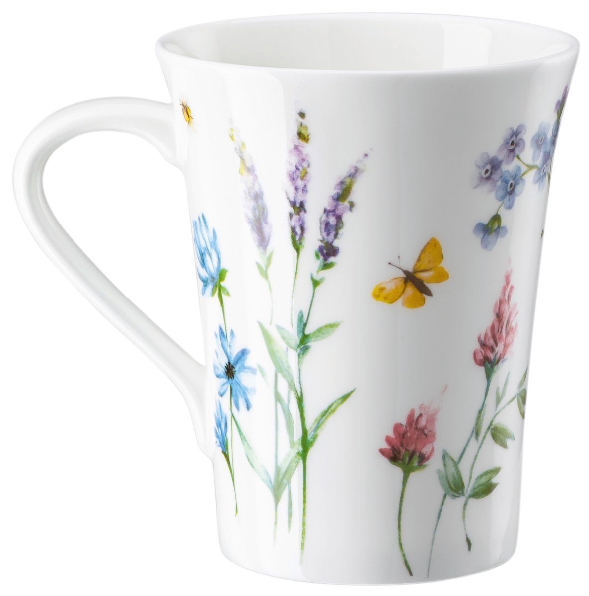 Hutschenreuther Becher Nora Spring Vibes Becher mit Henkel 0,4l, Bone China, Tassen