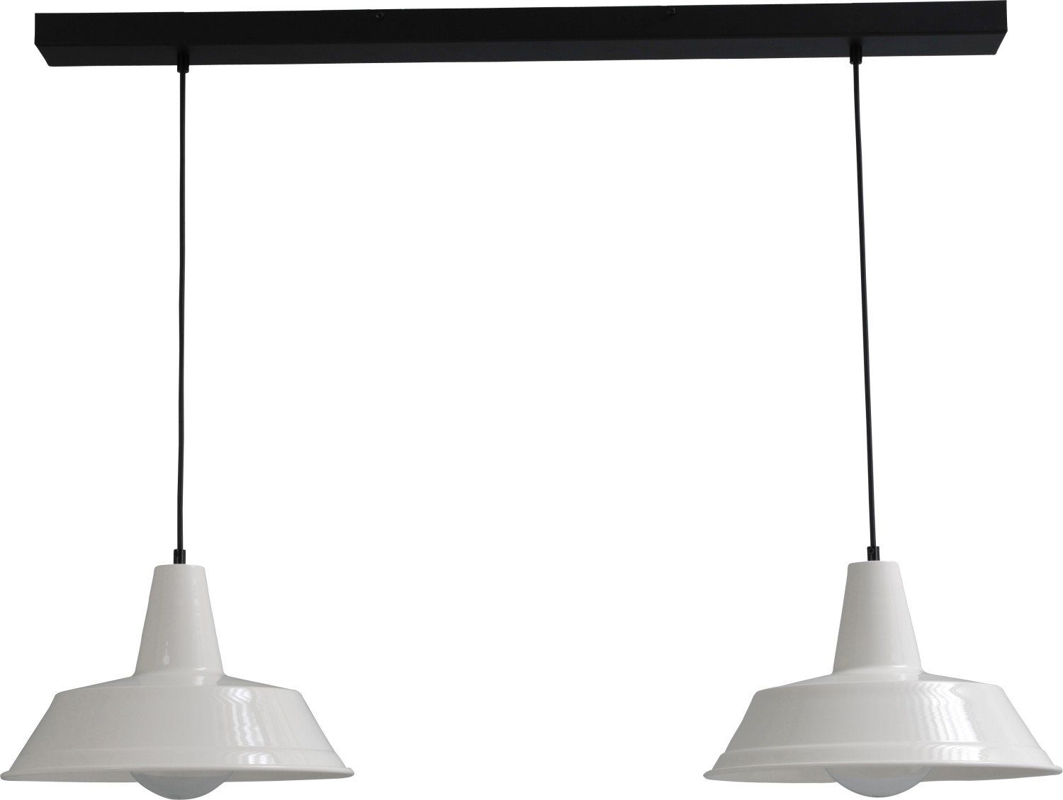 Industrie PRATO, Pendelleuchte Design E27 Leuchtmittel, Hängelampe ohne Hängeleuchte Licht-Erlebnisse Metall Schwarz Weiß