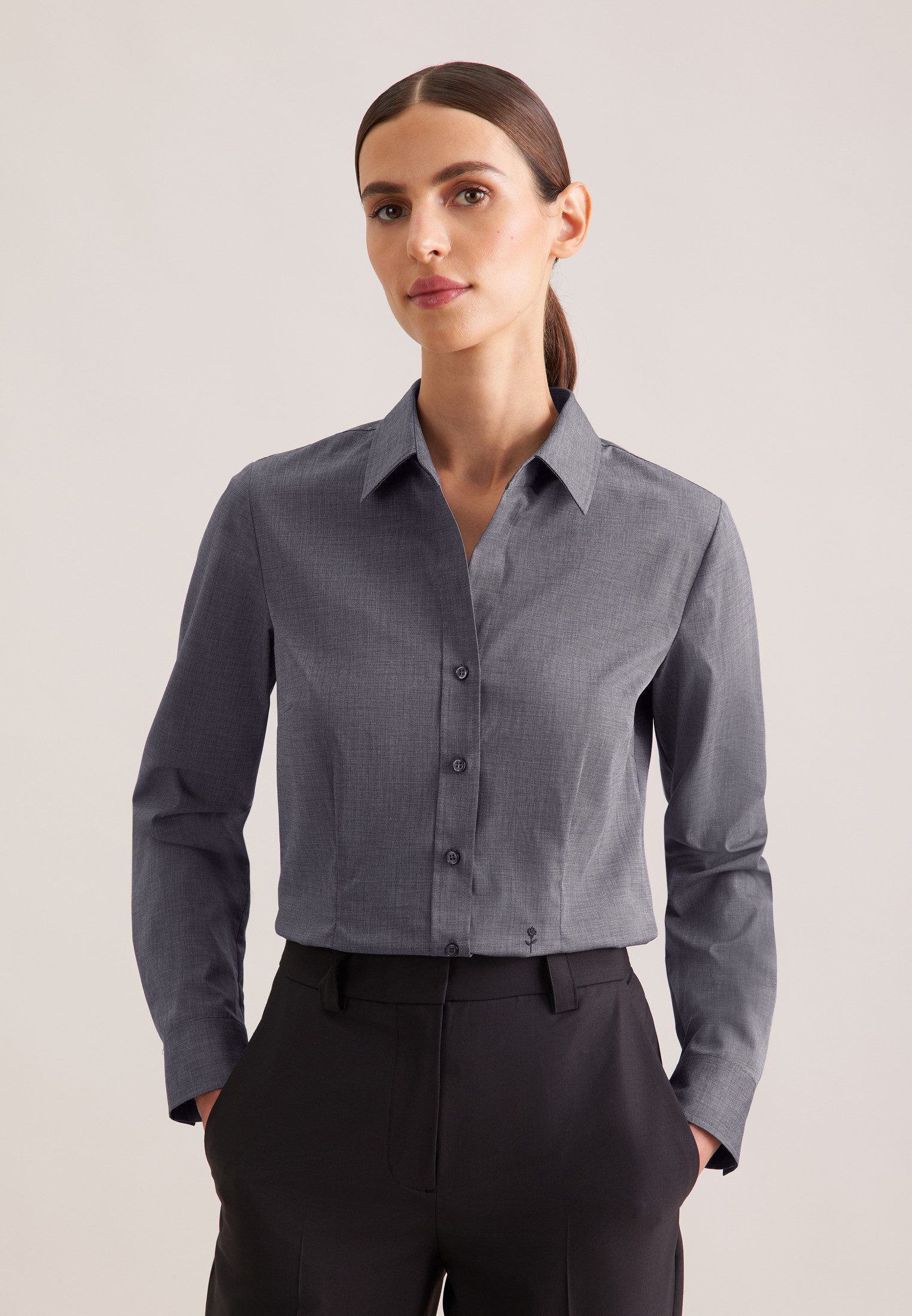 seidensticker Hemdbluse 1/1 Kragen Uni günstig online kaufen