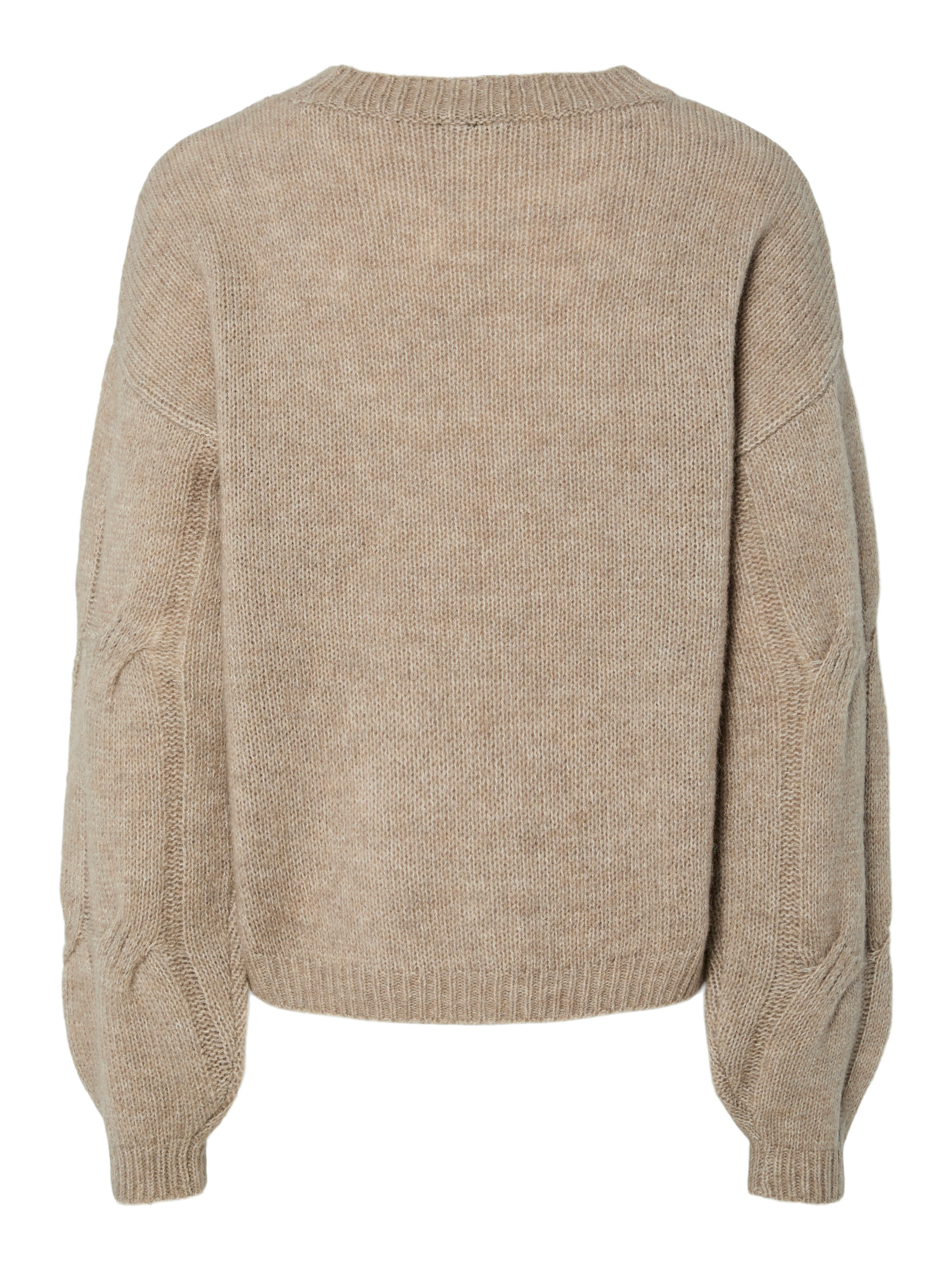 pieces Strickpullover PCJENNA LS O-NECK CABLE KNIT NOOS BC günstig online kaufen