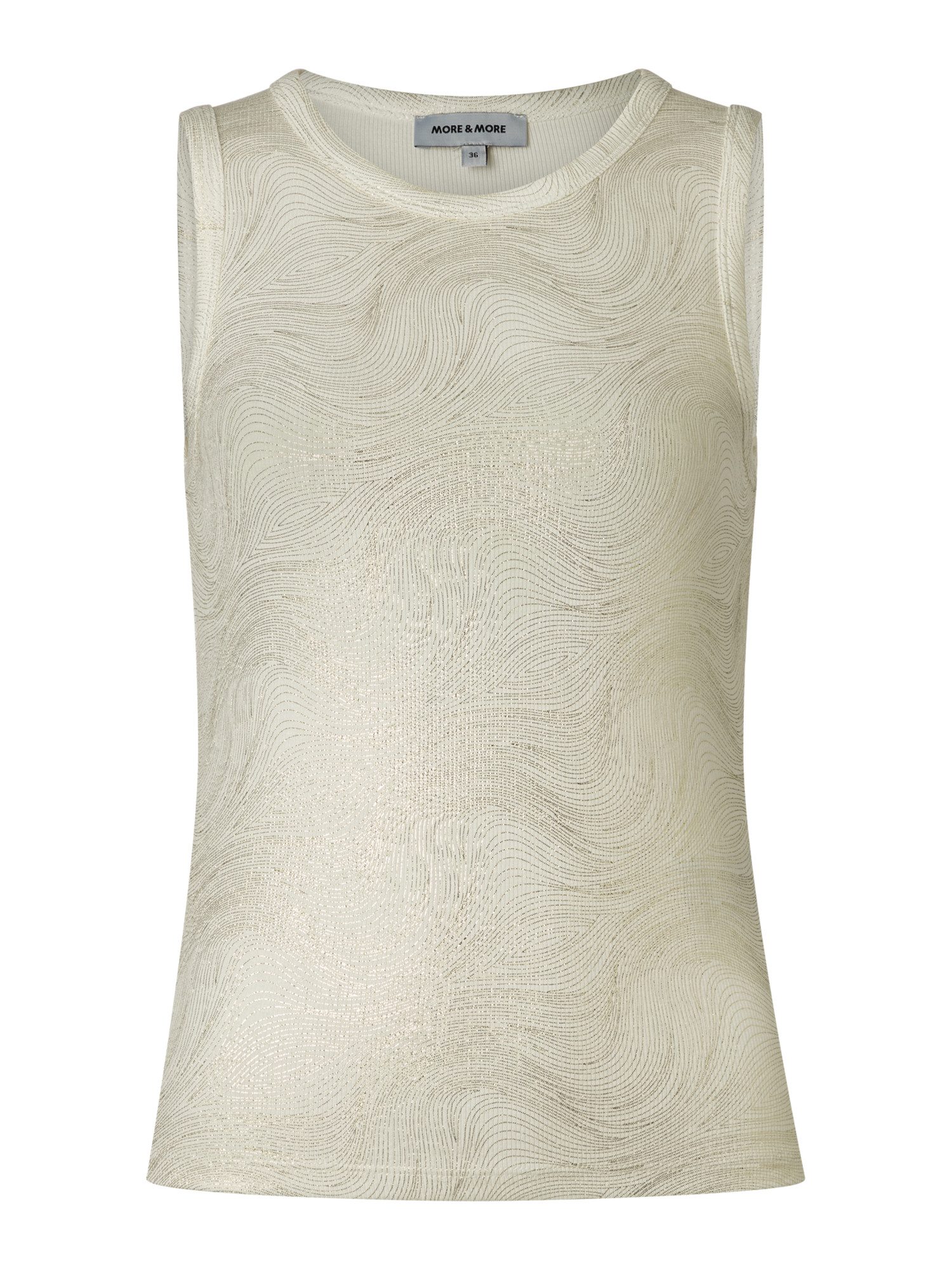 MORE&MORE Shirttop geripptes, dezent glänzendes Top