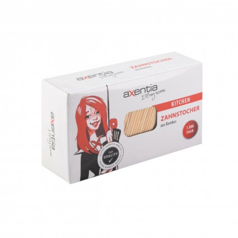 axentia Zahnstocherspender Zahnstocher, Bambus, 1.000 Stück 290084, (1-tlg)