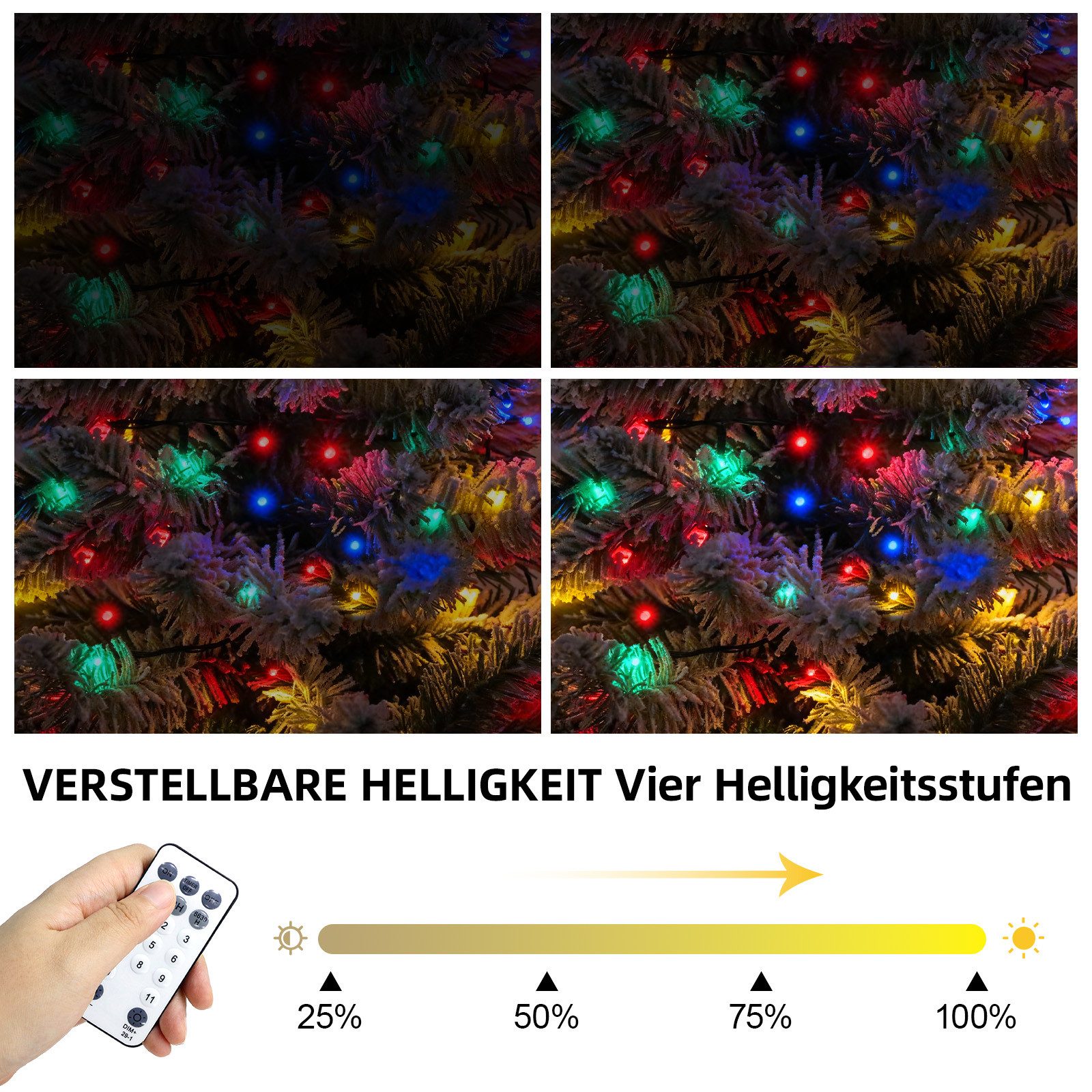 kisidus LED-Lichterkette LED Weihnachtsbaum Lichterkette mit Fernbedienung, günstig online kaufen
