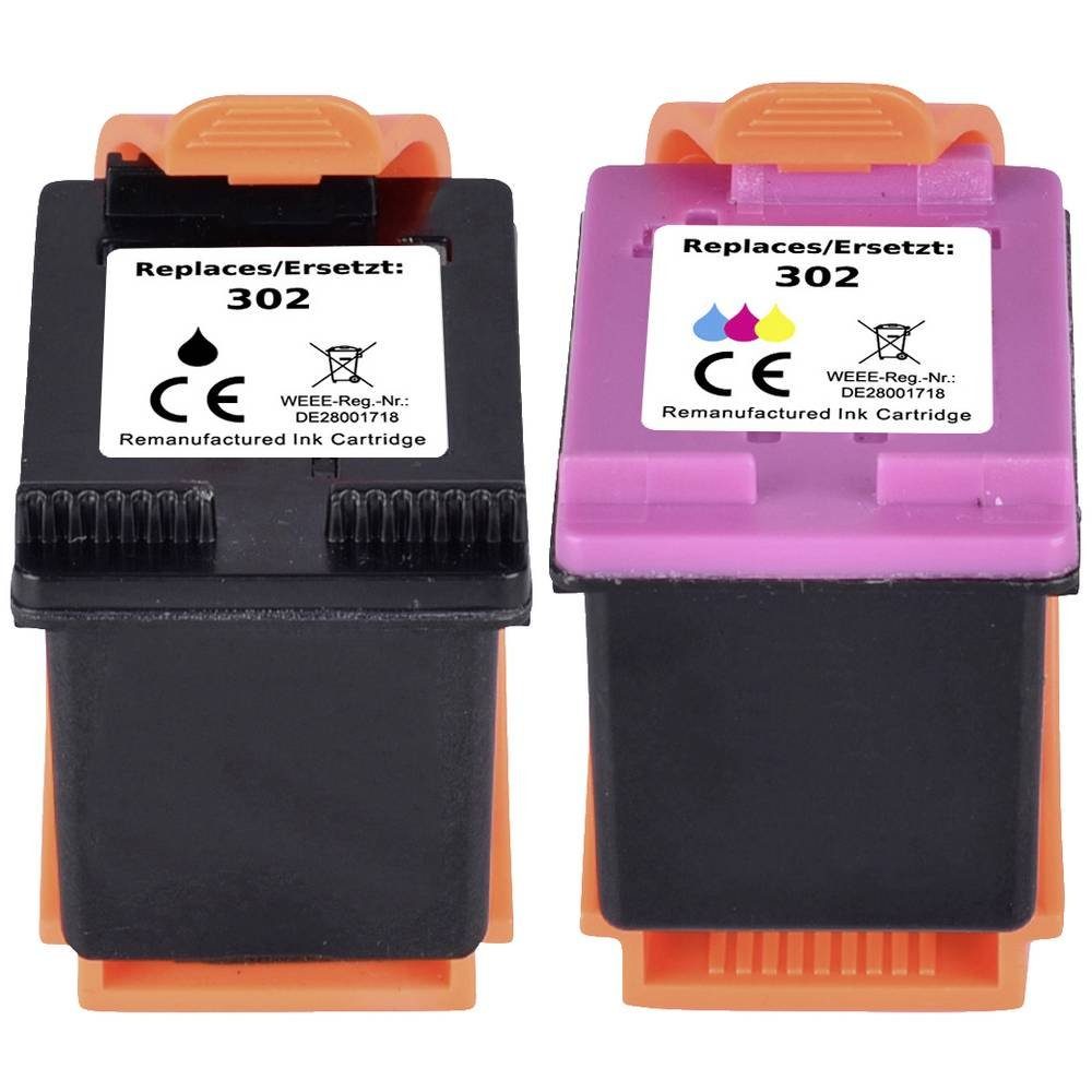 Renkforce Tinte ersetzt HP 302, X4D37AE, F6U66AE, F6U65AE RF-5628788 Tintenpatrone