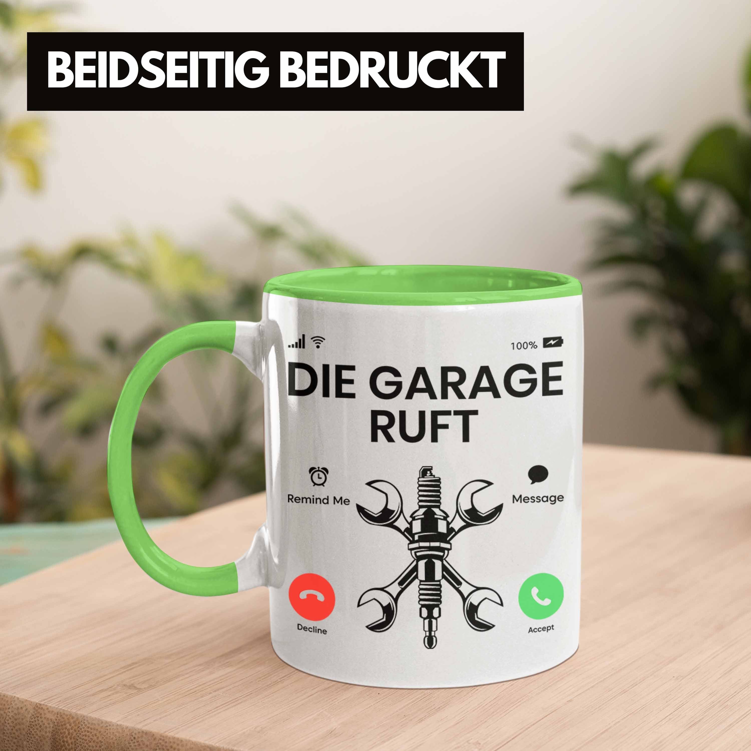 Trendation Geschenk Geschenk KFZ Tasse KFZ Spruch Männer Grün Mechaniker Mechatroniker Tasse