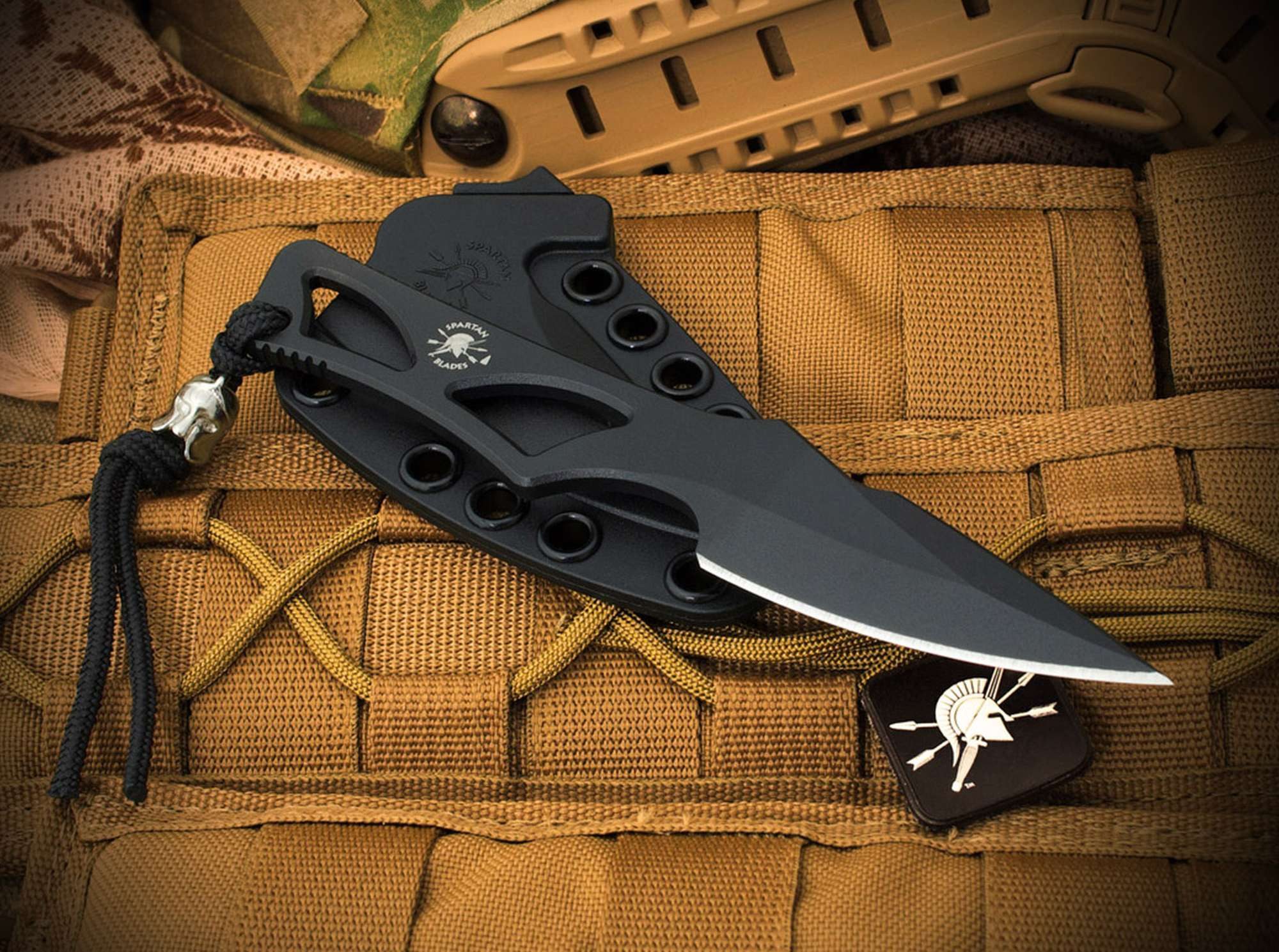 Spartan Blades Taschenmesser Feststehendes Messer Enyo All Black