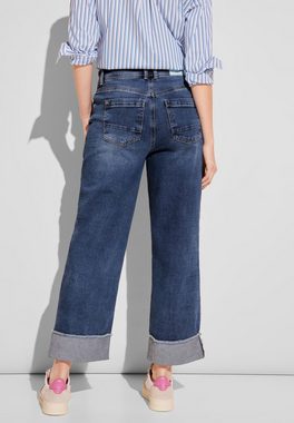 STREET ONE Straight-Jeans in mittelblauer Waschung