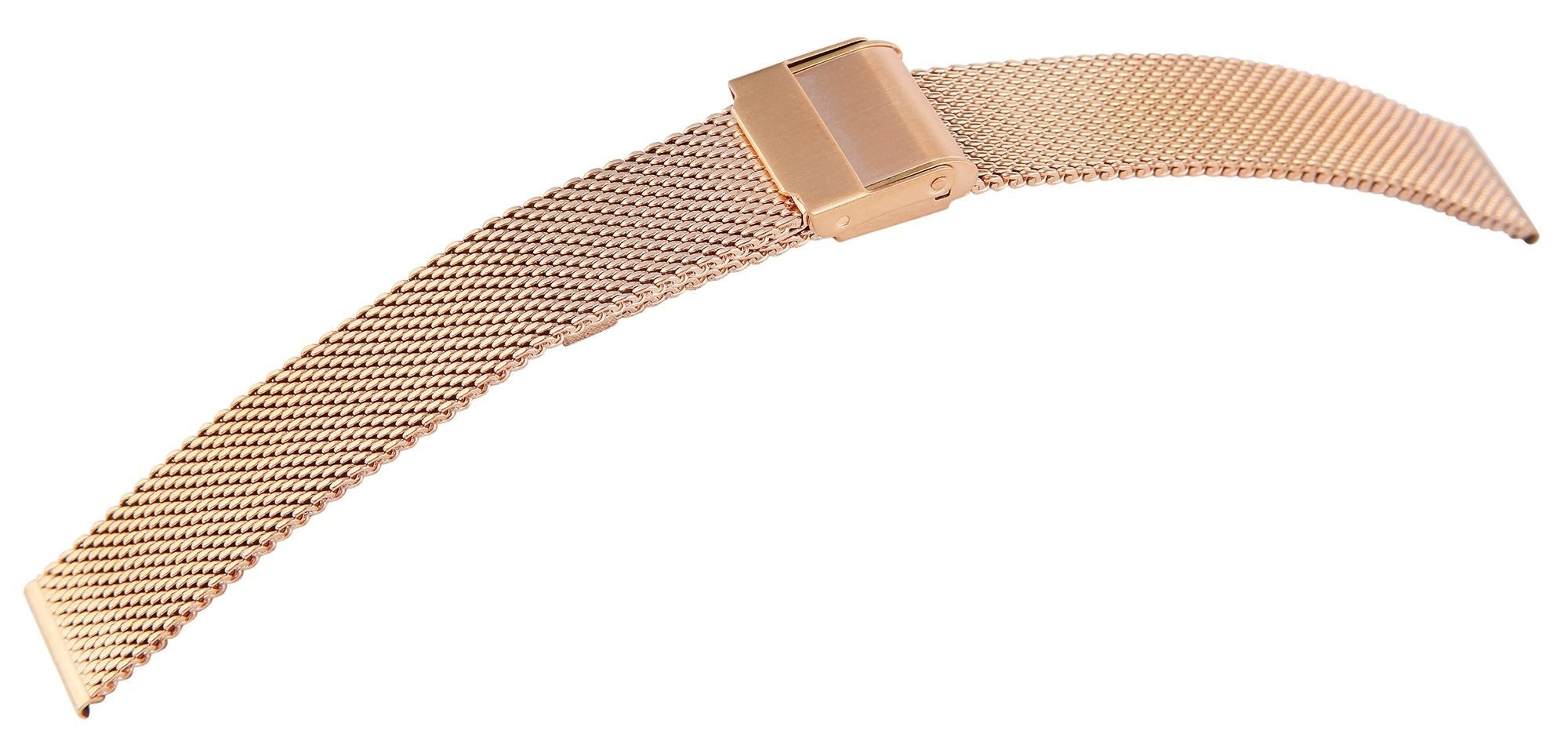 Engelhardt Uhrenarmband MB0075 Milanes, Mesh, Edelstahl, roségoldfarben, 10 mm - 24 mm