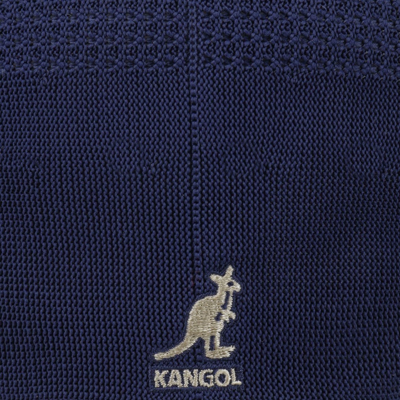 Schirm (1-St) Kangol blau mit Schiebermütze Flat Cap