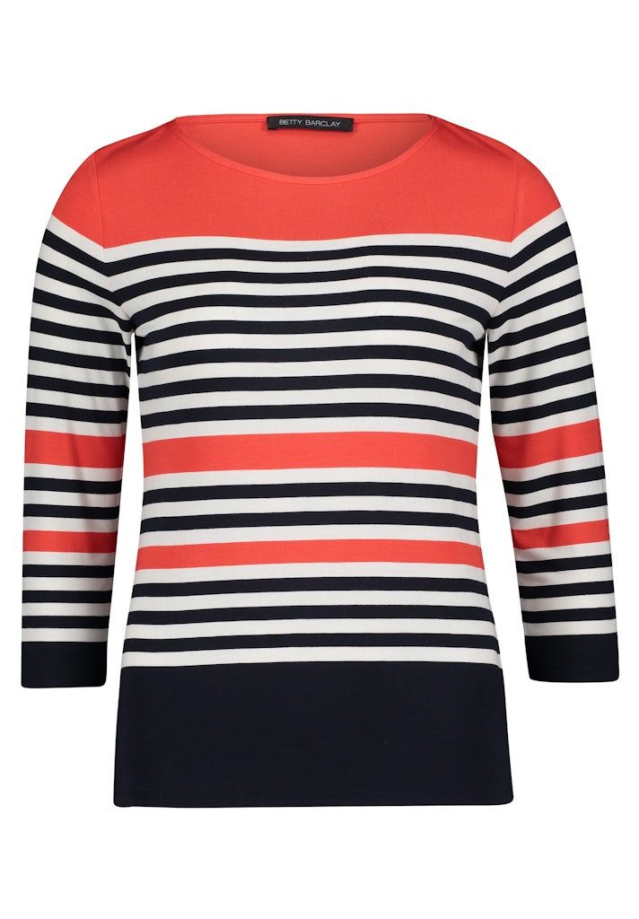 3/4-Arm-Shirt Damen mit U-Boot-Ausschnitt