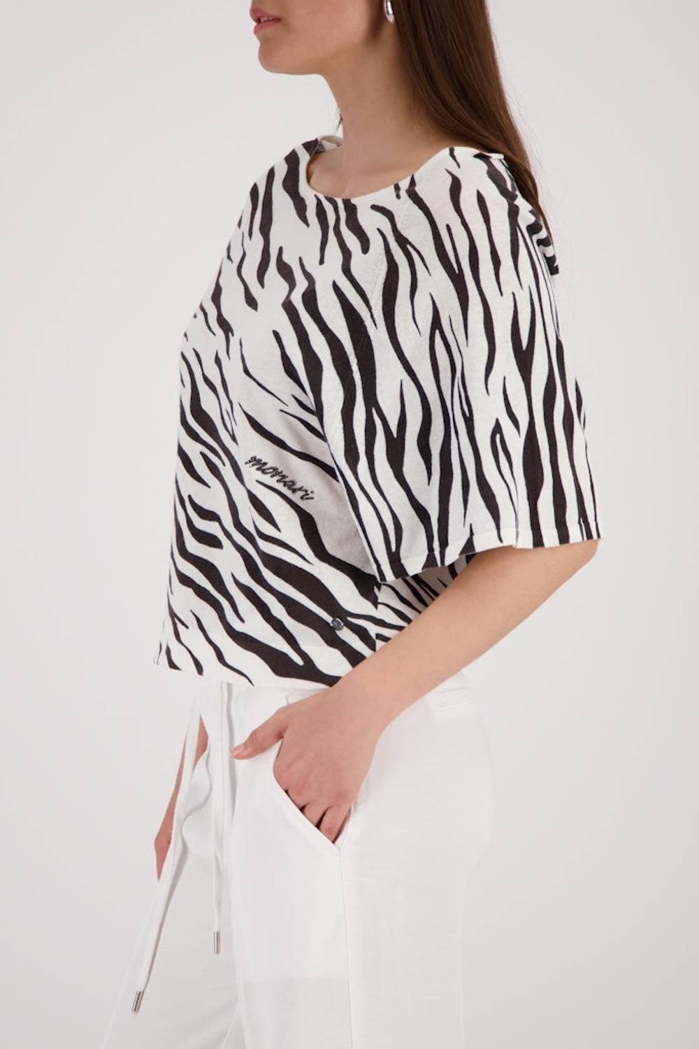 Monari Rundhalspullover 410898 elegant