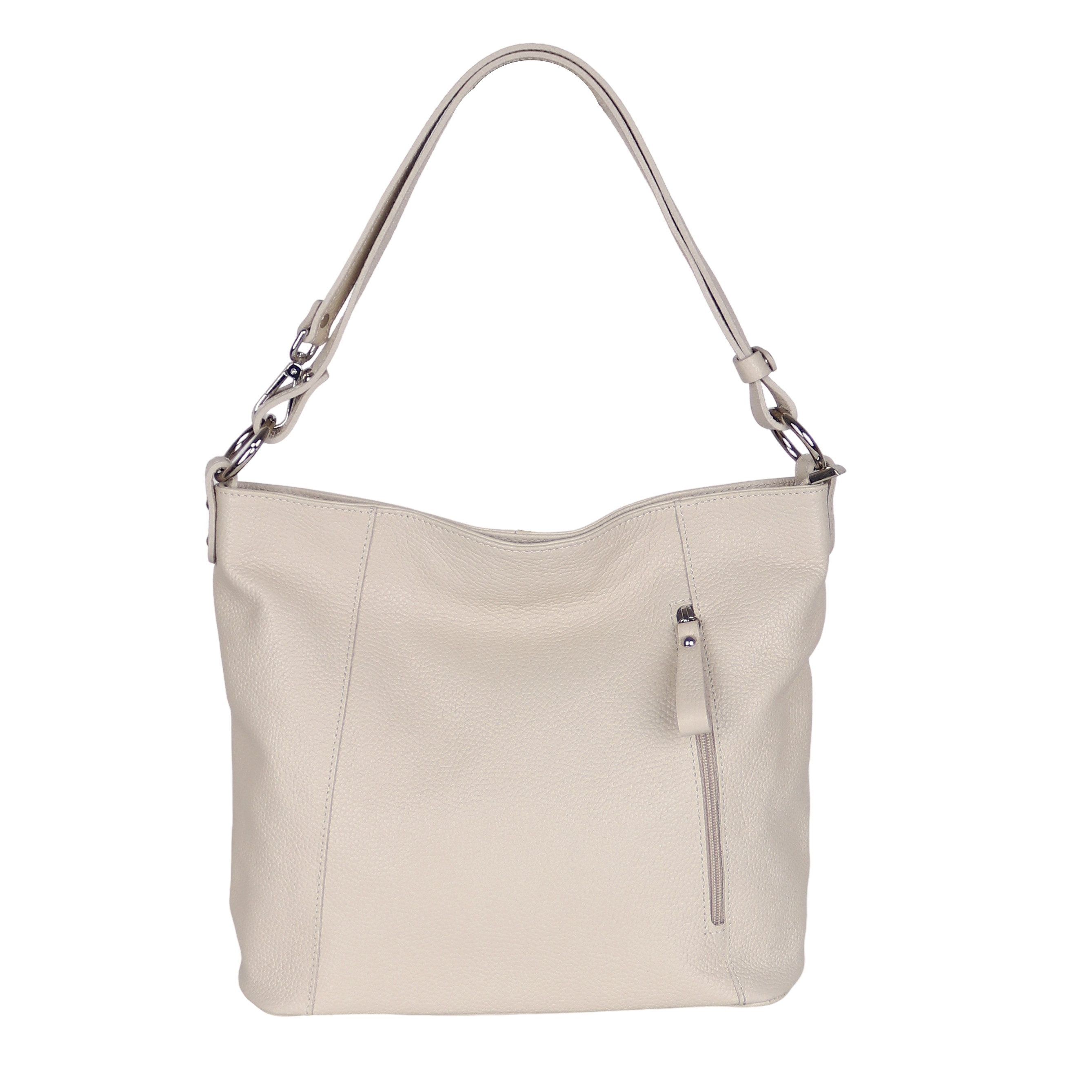 MIRROSI Umhängetasche Damen, Schultertasche,Aus Echtleder, Made in Italy (ca.37x28x11cm)