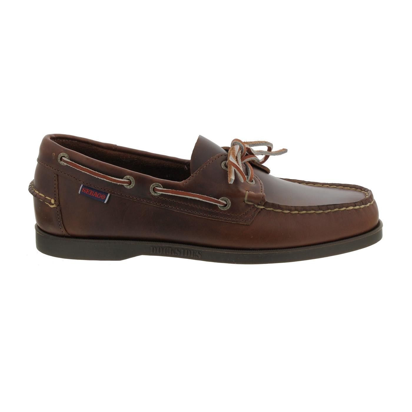 Sebago Docksides, Full-Grain Leather, Brown Oiled Waxy, Men 70000G0-92 Bootsschuh