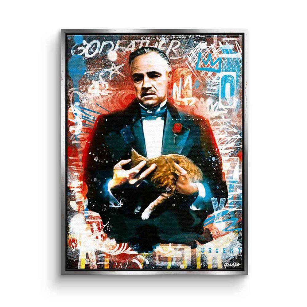 The Style Style Leinwandbild DOTCOMCANVAS® Pacino Pop Art 2, Collage Vol. Al The Godfather 2 Leinwandbild Godfather Rahmen schwarzer Vol.