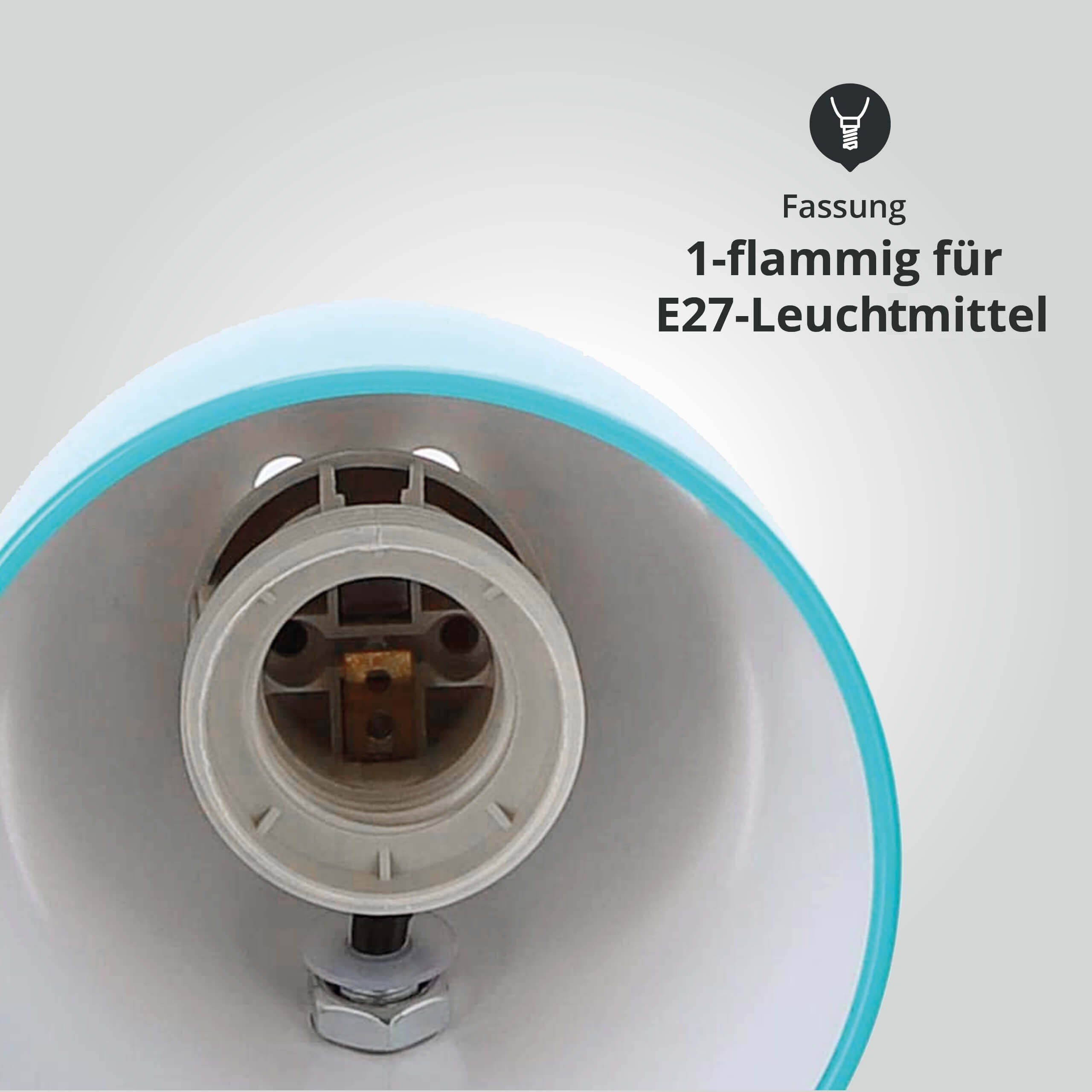 LED Universum LED mit Tischleuchte Leuchtmittel Schreibtischlampe zum Schwanenhals ohne petrol/chr, Klemmen