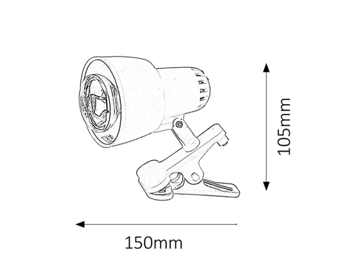 Rabalux Tischleuchte "Clip" Kunststoff, weiß, E14, IP20, L105mm