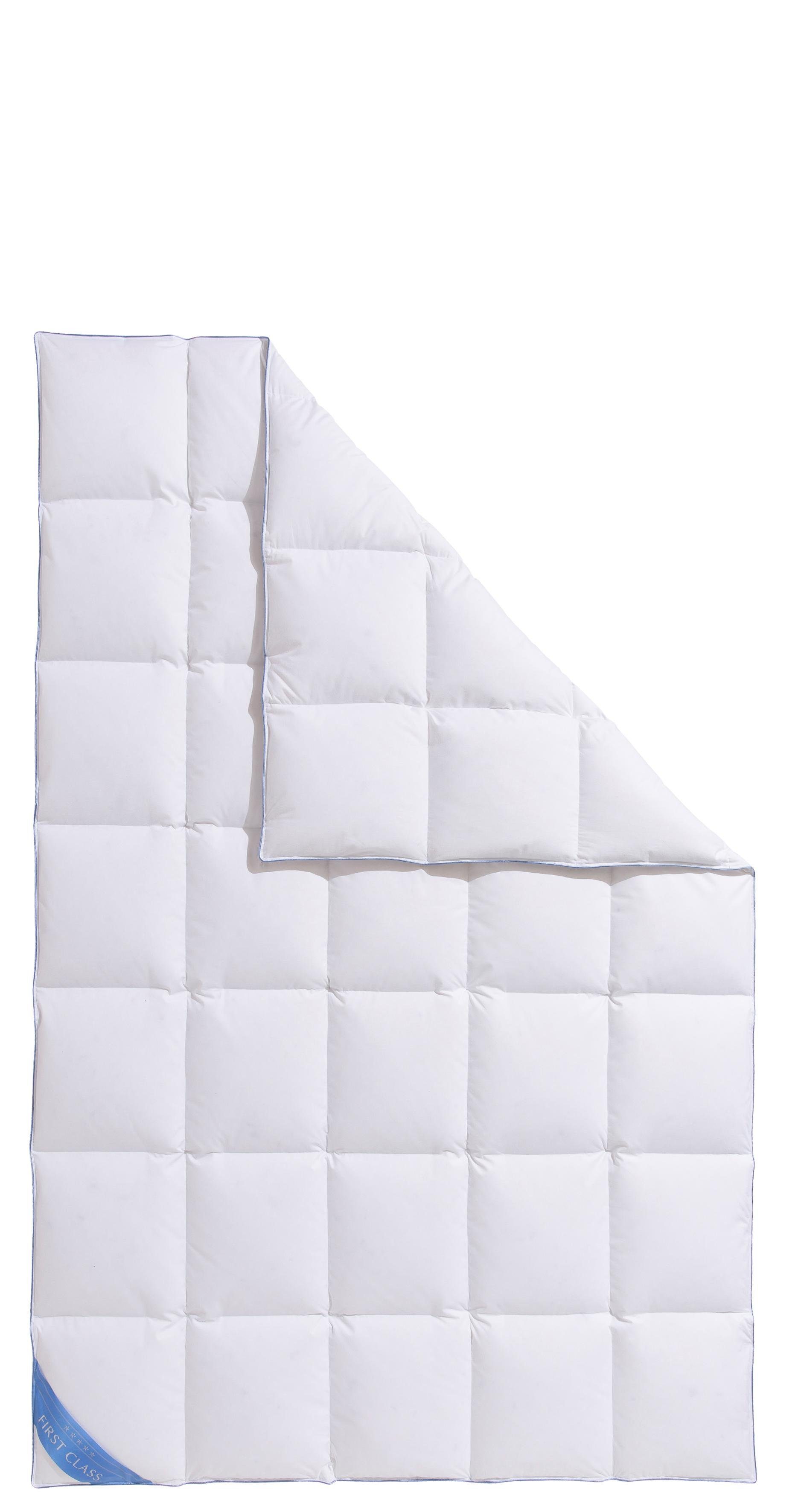 Hanse by RIBECO Daunenbettdecke Lina, Füllung: 90% Daunen & 10% Federn, Bezug: 100% Baumwolle, Hochwertiges Naturprodukt!