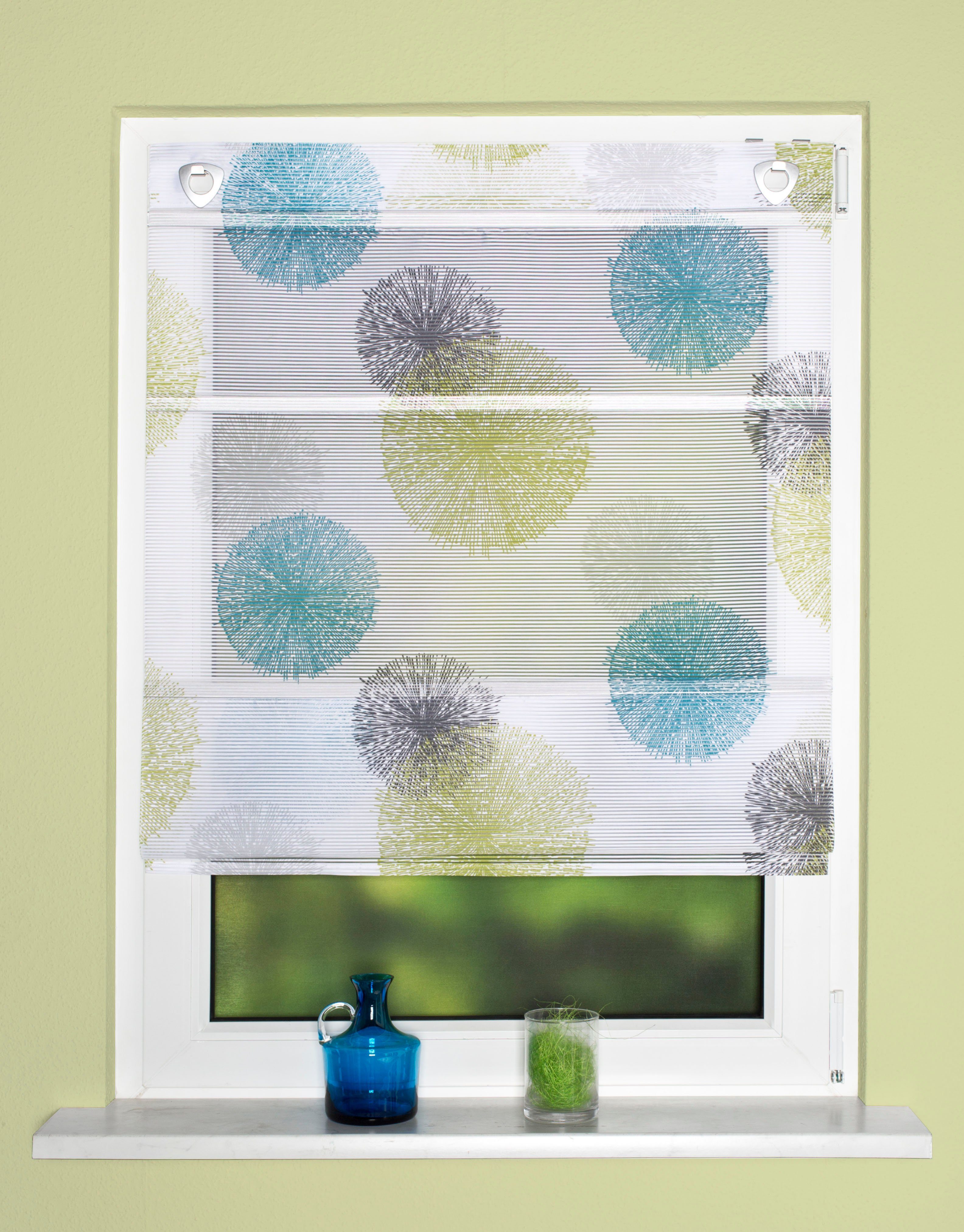 HOME WOHNIDEEN Raffrollo RAWLINS, mit Ösen, freihängend, bedruckt