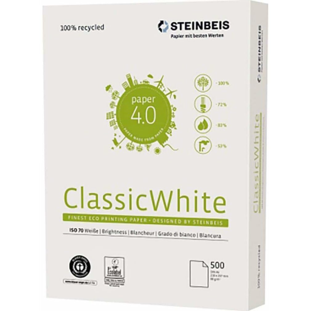 STEINBEIS Kopierpapier Recyclingpapier No.1 DIN A3 80 g/qm 500 Blatt
