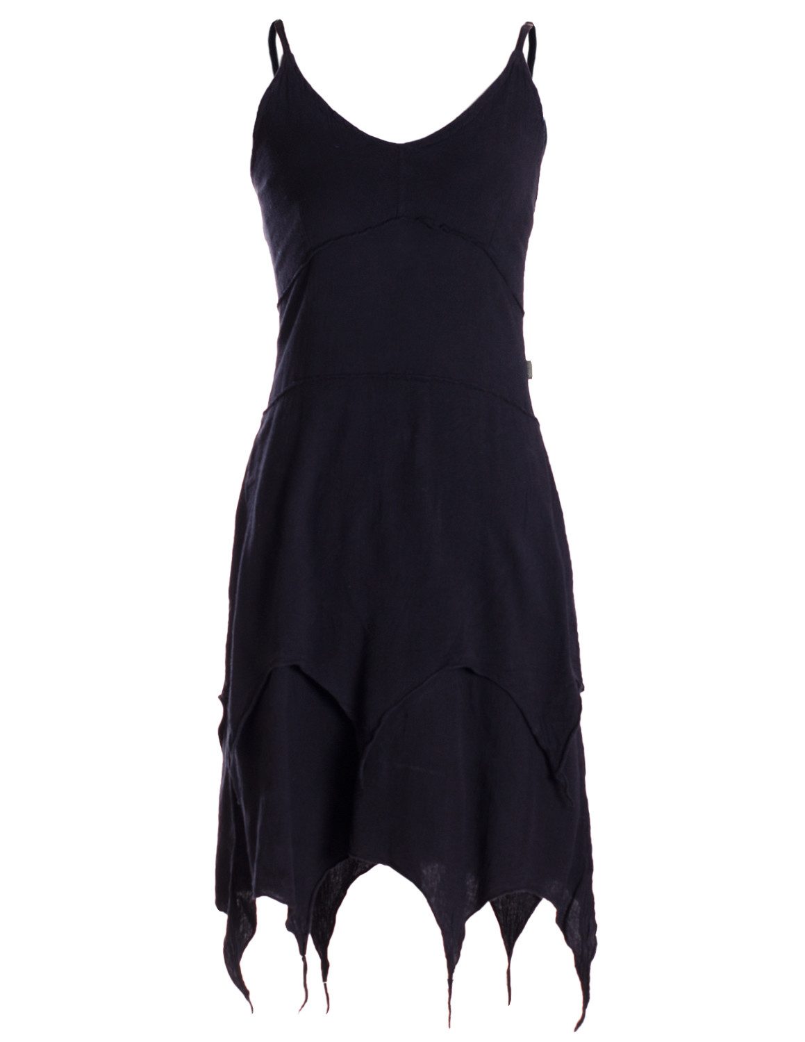 Vishes Zipfelkleid Sommerkleid Lagenlook Baumwolle Spaghettiträger Alternative Mode, Boho, Hippie, Ethno, Festival