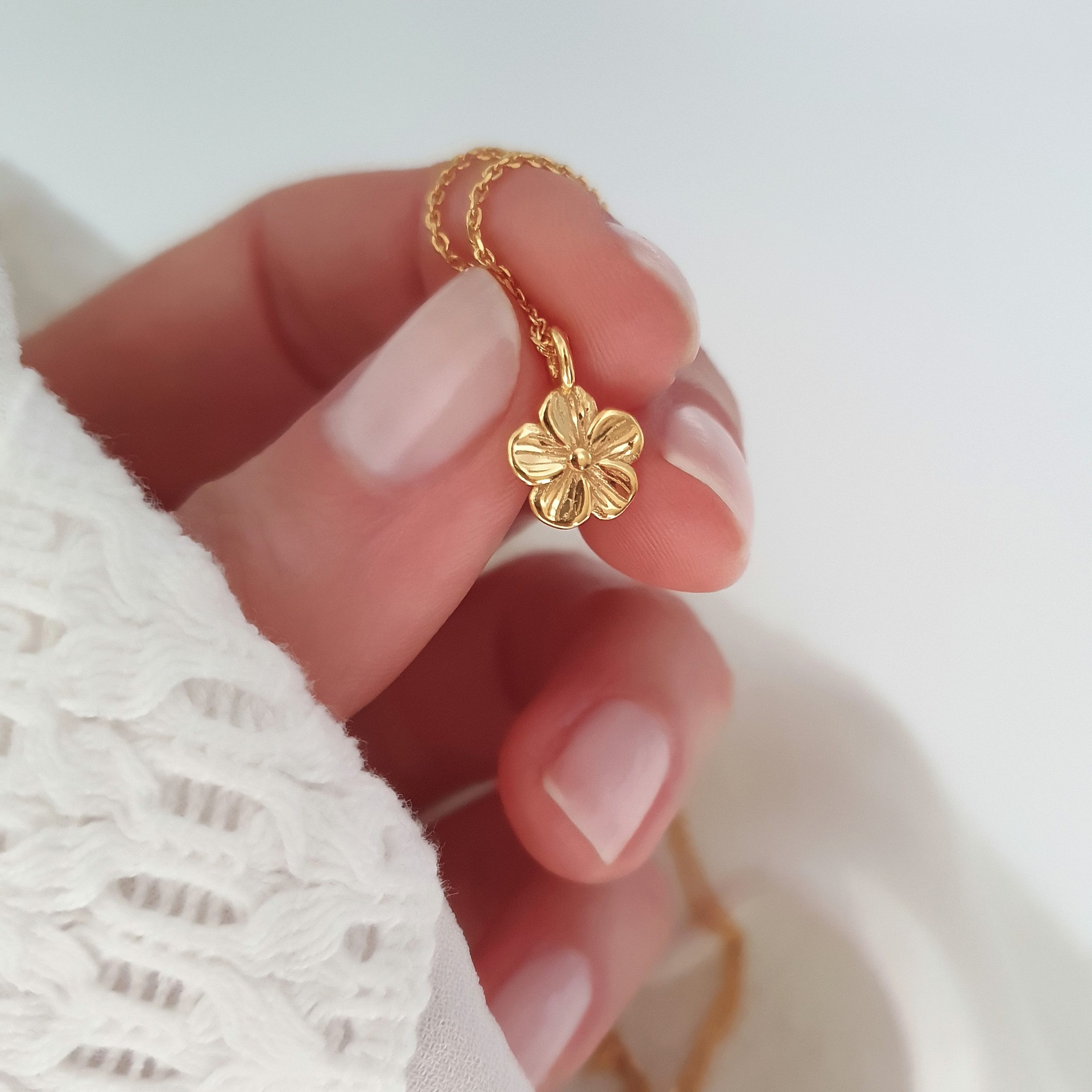 SCHOSCHON Kette mit Anhänger Kirschblüten (Blumenanhänger, günstig online kaufen