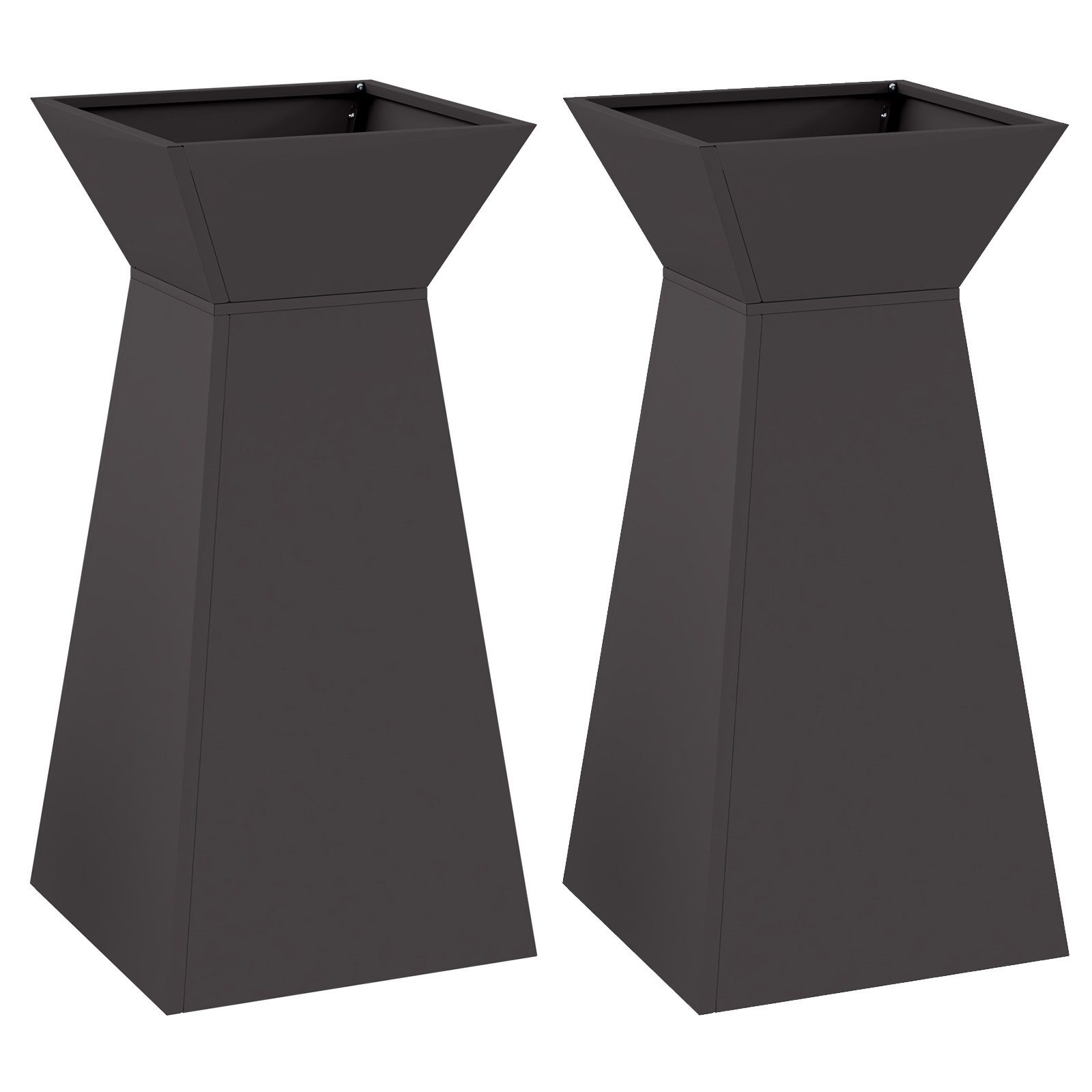 vidaXL Blumentopf Pflanzenständer Schwarz Kunststoff 35 günstig online kaufen