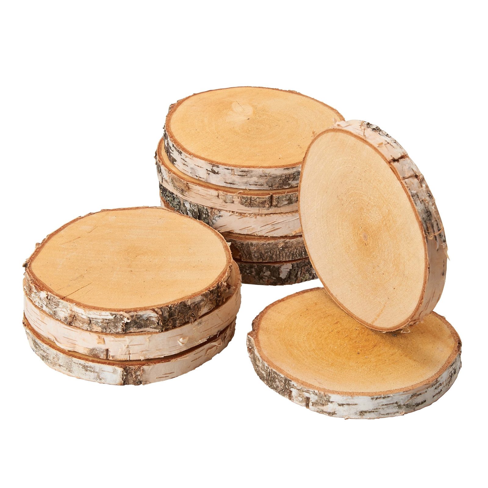 matches21 HOME & HOBBY Bastelnaturmaterial Baumscheiben Birke Holz-Platten günstig online kaufen