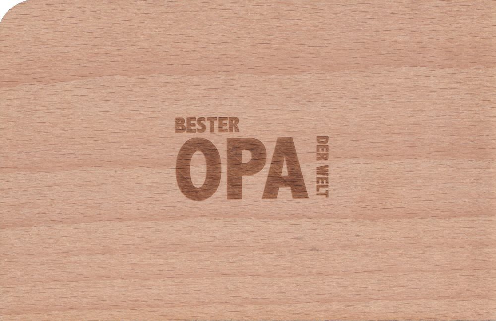 Opa Welt" "Bester der Postkarte Holzpostkarte