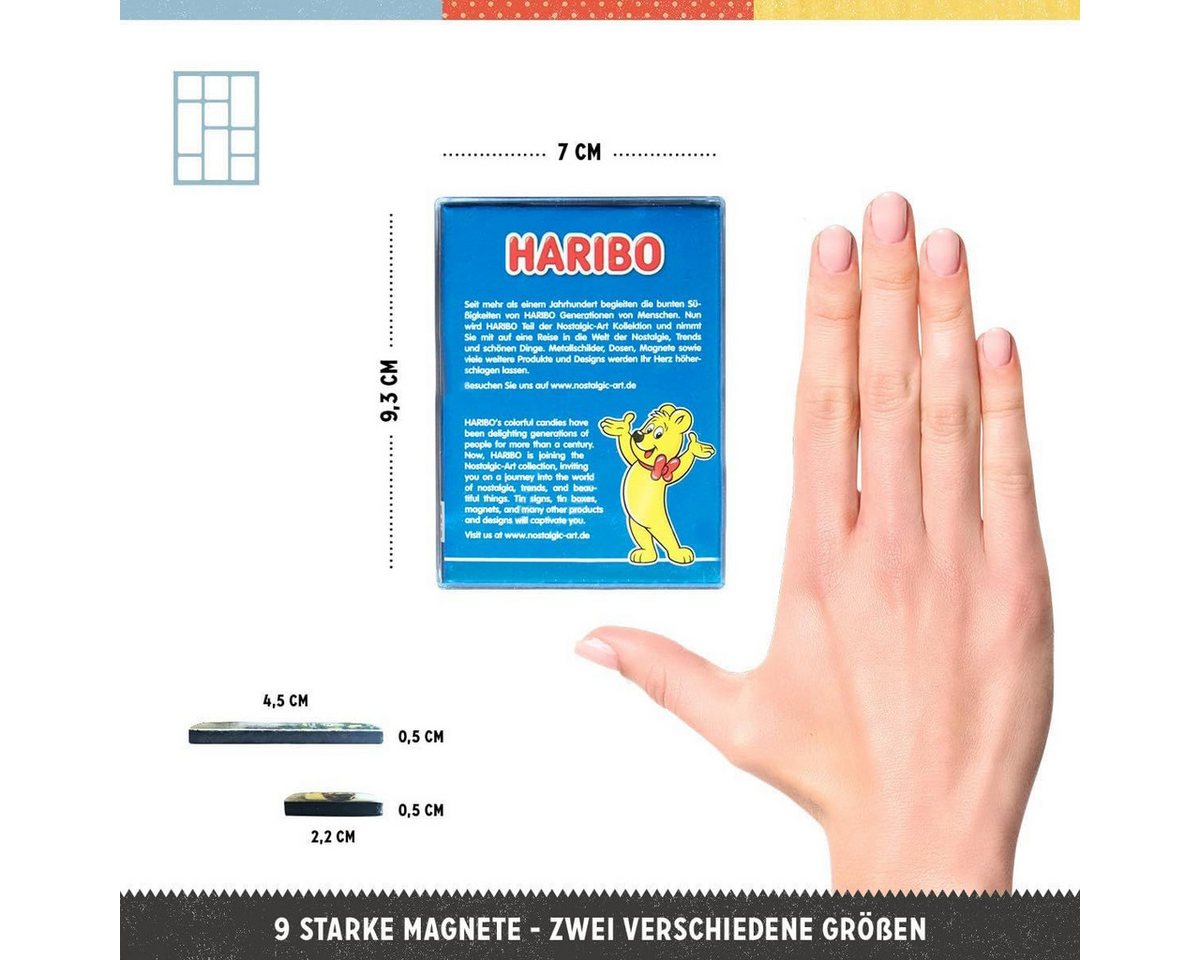 Thumbnail - Nostalgic-Art Magnet 9tlg. Magnetset - HARIBO - Life is sweet