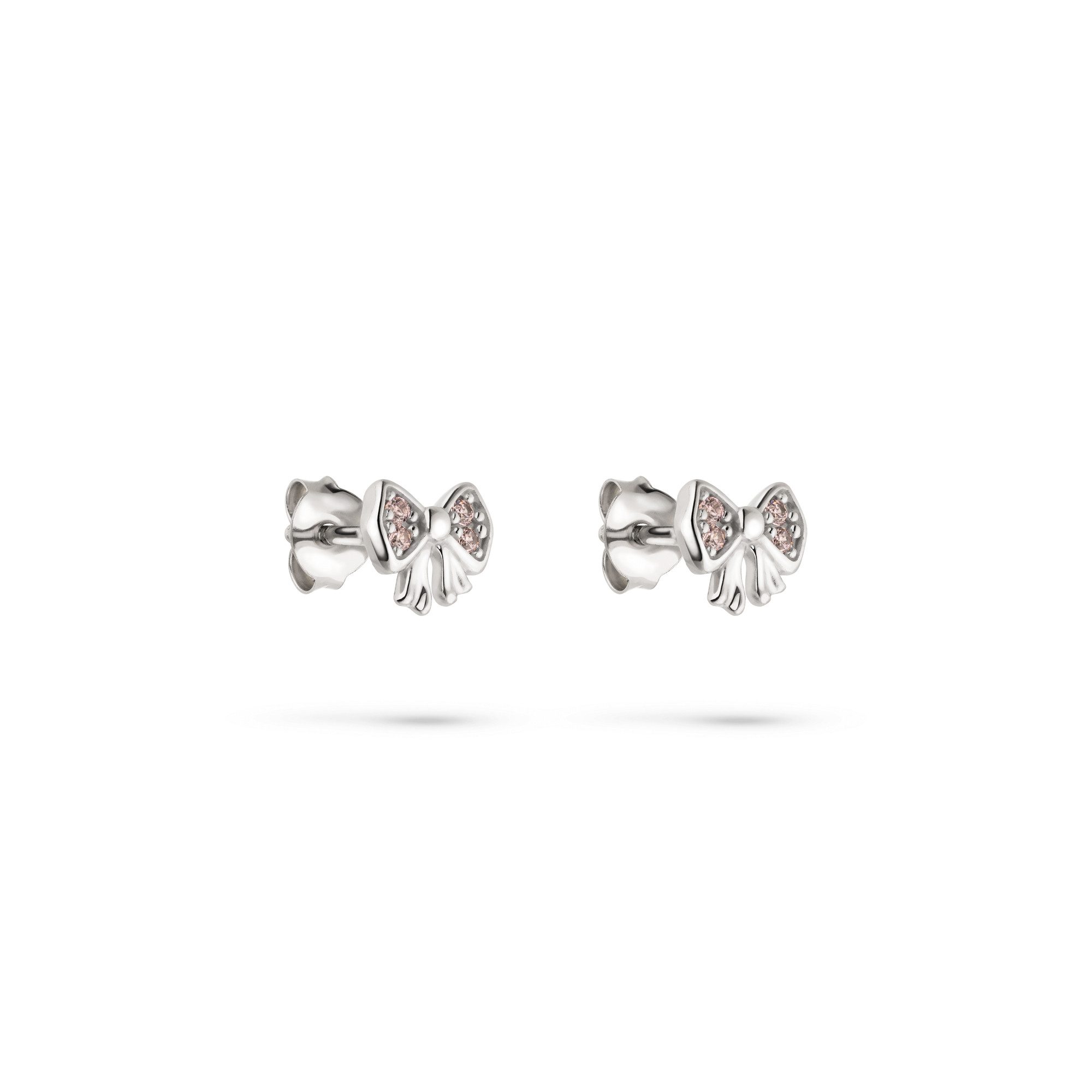 s.Oliver Paar Ohrstecker Bow, Schleifen-Design, mit Zirkonia (synth)