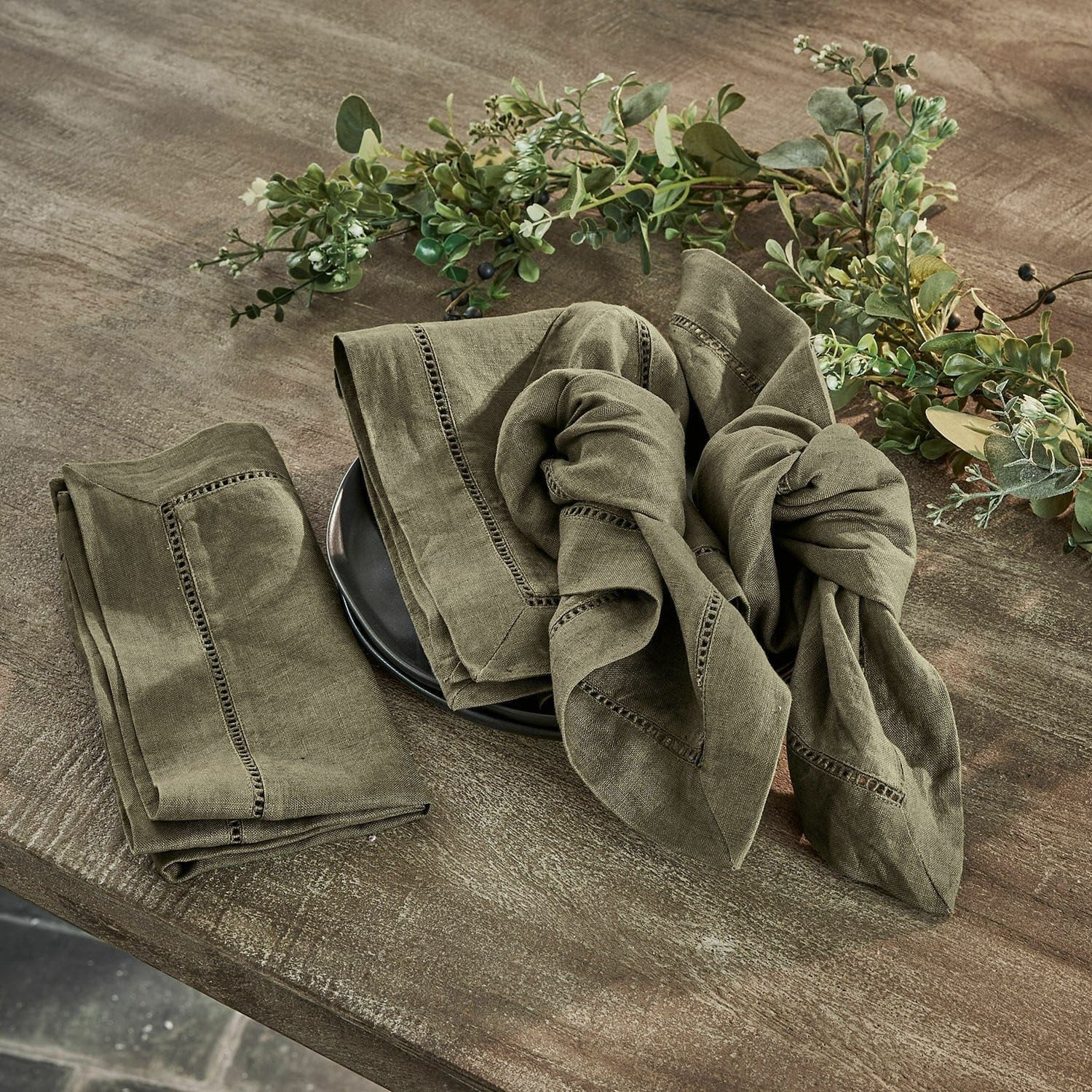 Mirabeau Stoffserviette Serviette 4er Set Covent Garden olivgrün