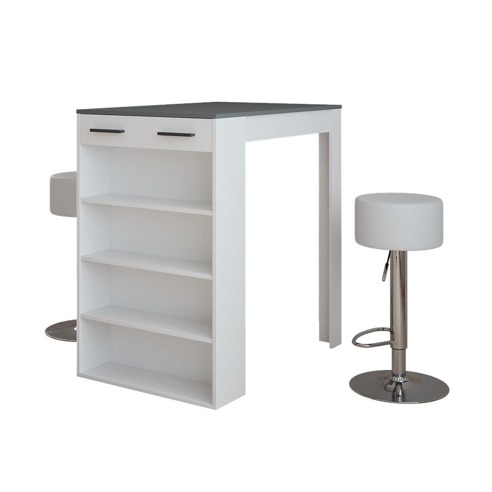 Vicco Bartisch Repose, Weiß/Anthrazit/Weiß, 67 x günstig online kaufen